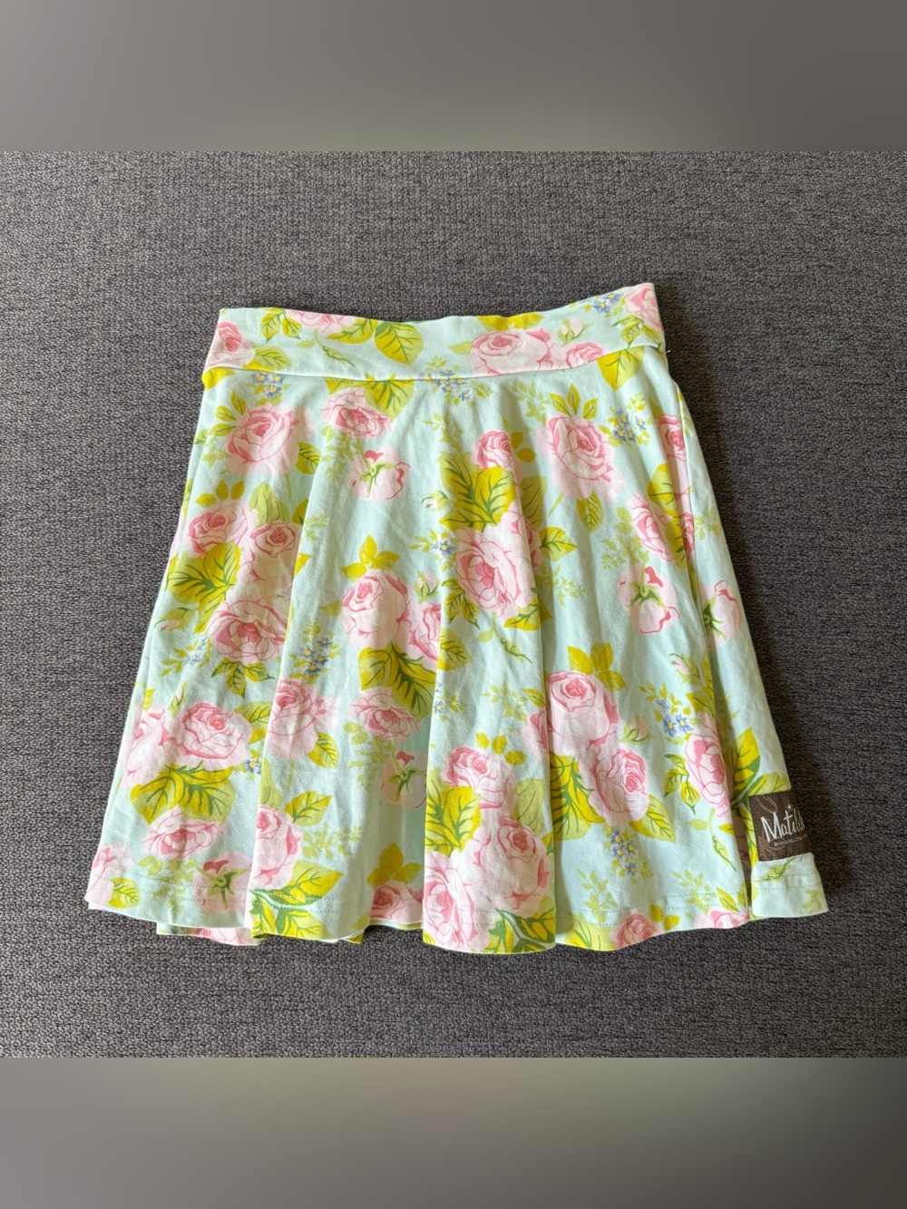 Matilda Jane Mint Pink Roses Floral Circle Skirt Skort Cottagecore Girls 6